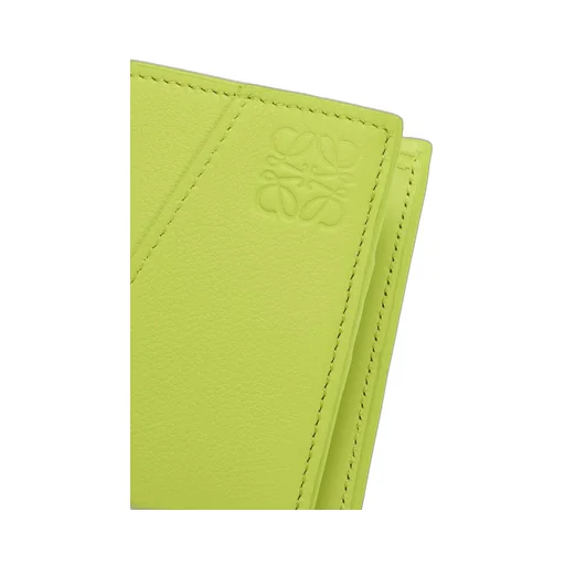 Puzzle bifold coin wallet in classic calfskin