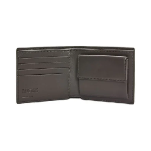 Puzzle bifold coin wallet in classic calfskin