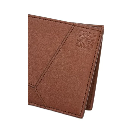 Puzzle bifold coin wallet in classic calfskin