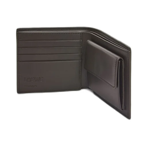 Puzzle bifold coin wallet in classic calfskin