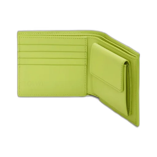 Puzzle bifold coin wallet in classic calfskin