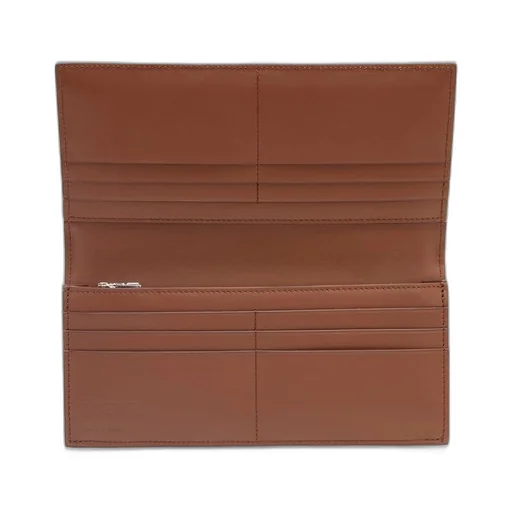 Puzzle long horizontal wallet in classic calfskin