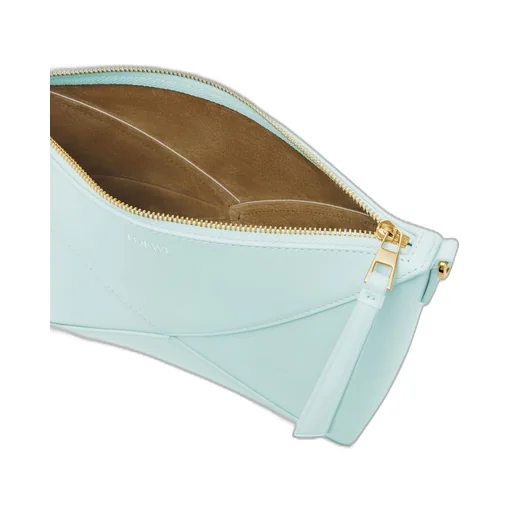 Puzzle Fold pouch in shiny nappa calfskin