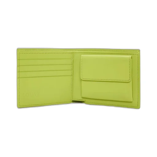 Puzzle bifold coin wallet in classic calfskin