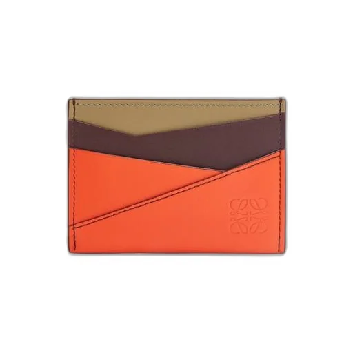 Puzzle plain cardholder in classic calfskin