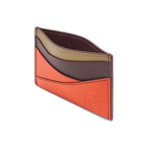 Puzzle plain cardholder in classic calfskin