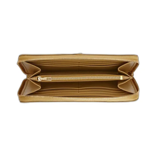 Puzzle zip around wallet in classic calfskin