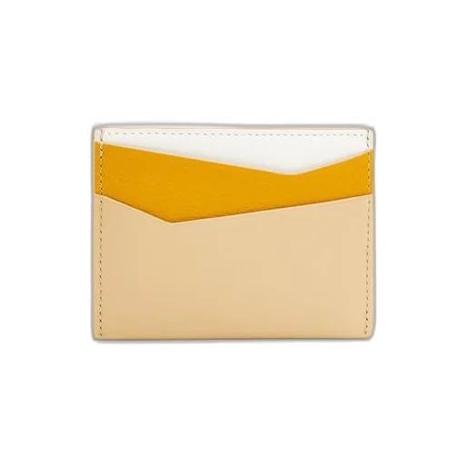 Puzzle plain cardholder in classic calfskin