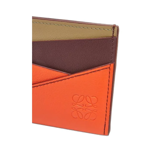 Puzzle plain cardholder in classic calfskin