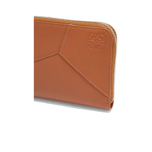 Puzzle zip around wallet in classic calfskin