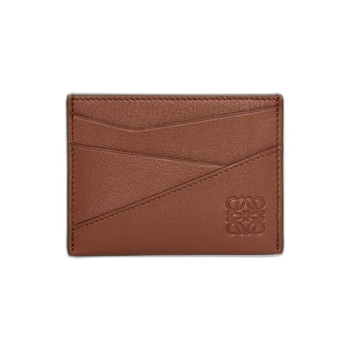 Puzzle plain cardholder in classic calfskin