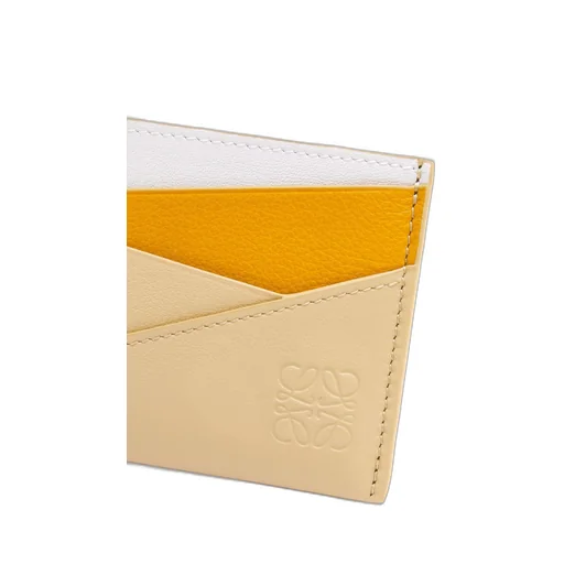Puzzle plain cardholder in classic calfskin