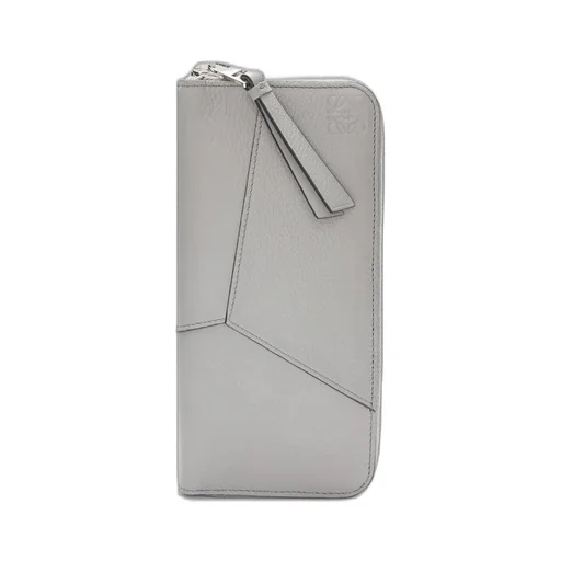 Puzzle zipped open wallet in classic calfskin