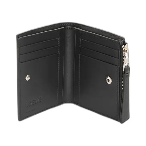 Puzzle slim compact wallet in classic calfskin