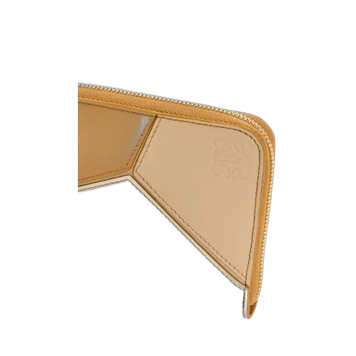 Puzzle zip around wallet in calfskin