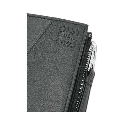 Puzzle slim compact wallet in classic calfskin