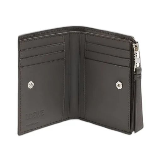 Puzzle slim compact wallet in classic calfskin
