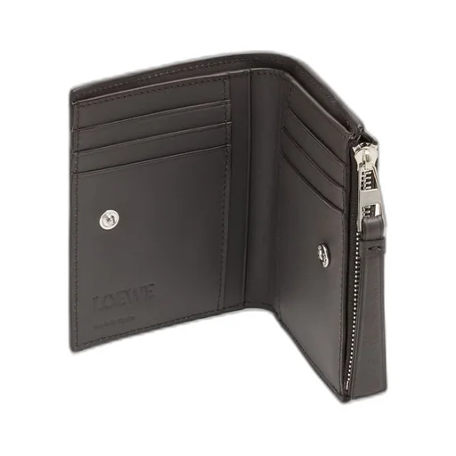 Puzzle slim compact wallet in classic calfskin
