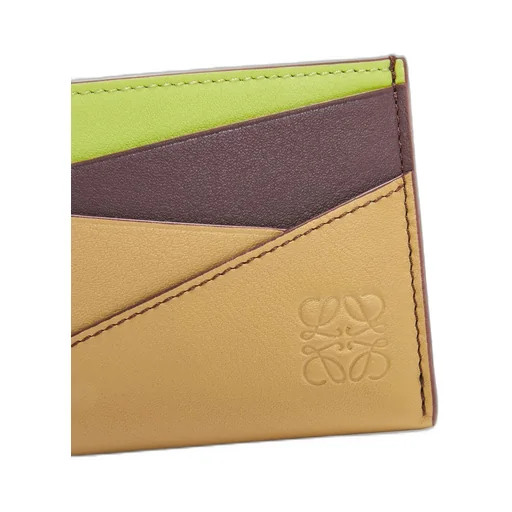 Puzzle plain cardholder in classic calfskin