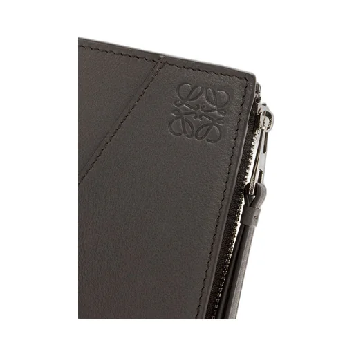 Puzzle slim compact wallet in classic calfskin