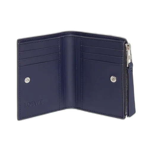 Puzzle slim compact wallet in classic calfskin