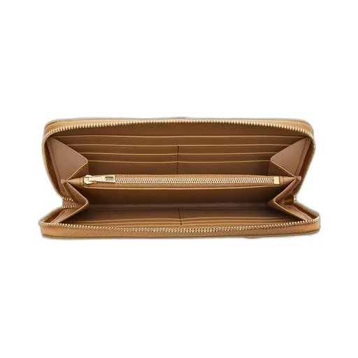 Puzzle zip around wallet in classic calfskin