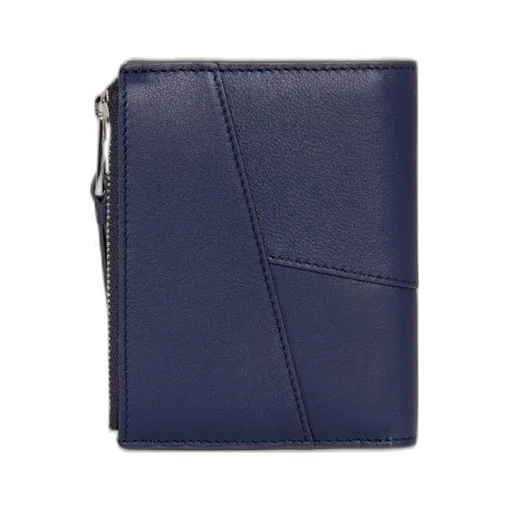 Puzzle slim compact wallet in classic calfskin