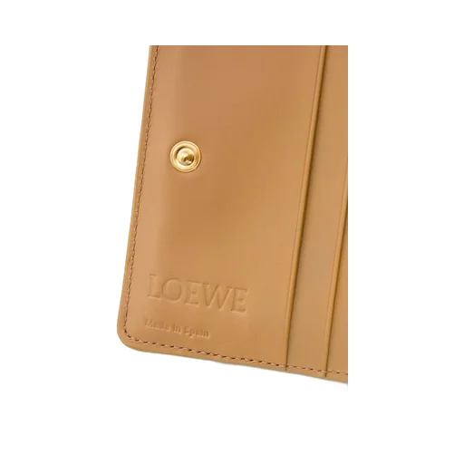 Puzzle compact zip wallet in classic calfskin