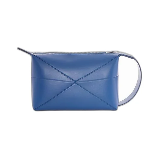 Puzzle Fold wash bag in shiny calfskin