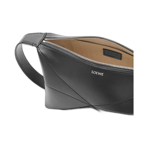 Puzzle Fold wash bag in shiny calfskin