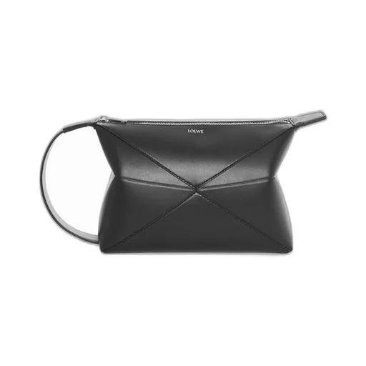 Puzzle Fold wash bag in shiny calfskin
