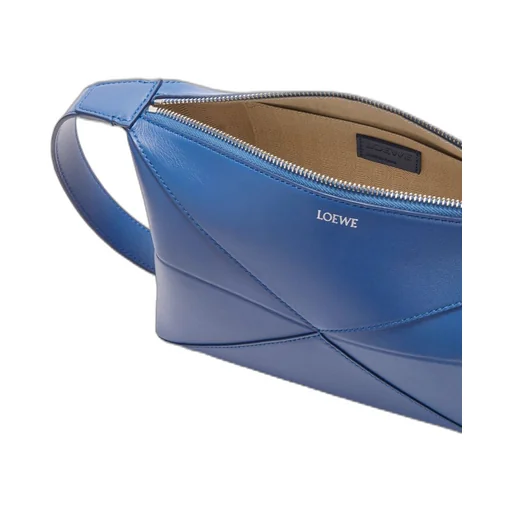 Puzzle Fold wash bag in shiny calfskin