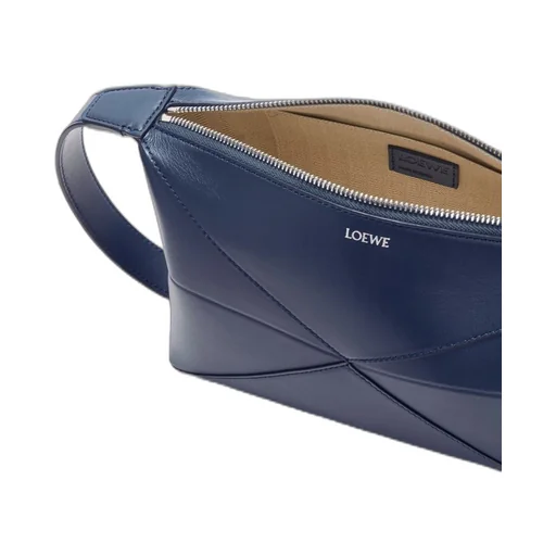 Puzzle Fold wash bag in shiny calfskin