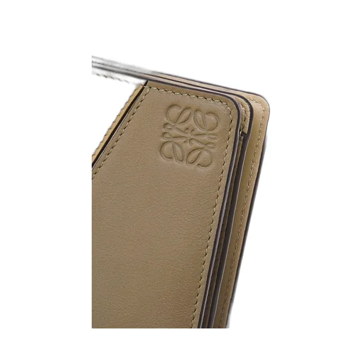Puzzle compact zip wallet in classic calfskin