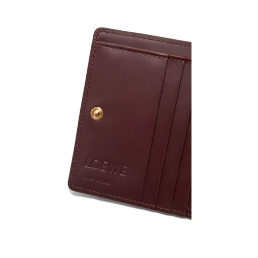 Puzzle compact zip wallet in classic calfskin