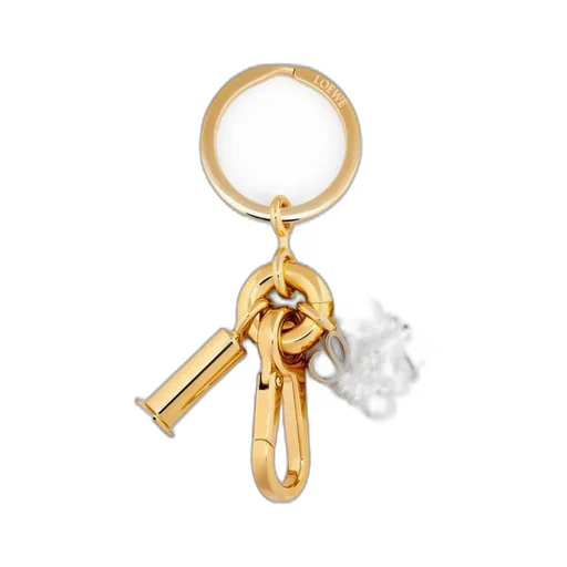 Anagram keyring in brass