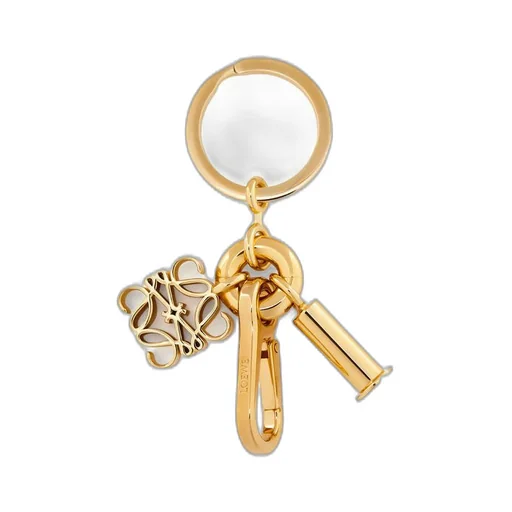 Anagram keyring in brass