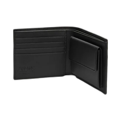 Bifold coin wallet in silk calfskin