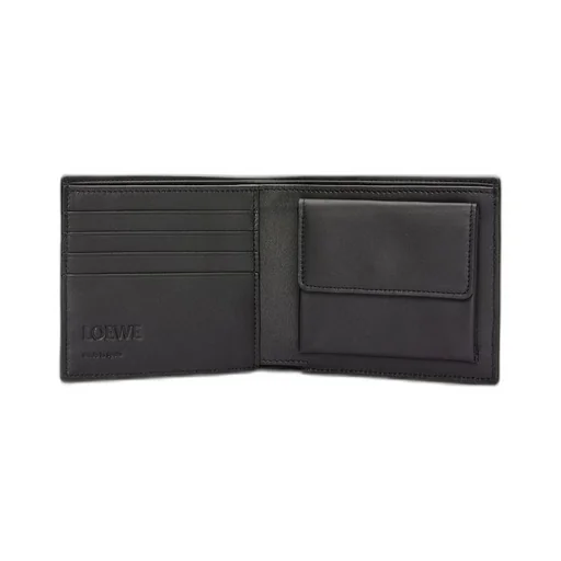 Bifold coin wallet in shiny calfskin