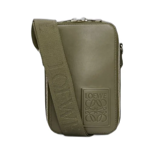 Vertical Crossbody Pocket in satin calfskin
