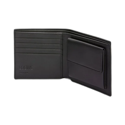 Bifold coin wallet in shiny calfskin
