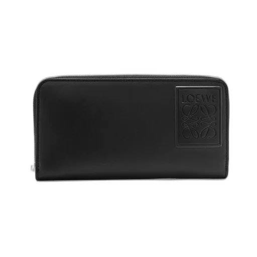 Zip around wallet in satin calfskin
