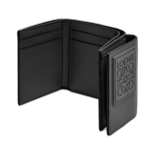 Trifold wallet in satin calfskin