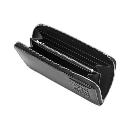 Zip around wallet in satin calfskin