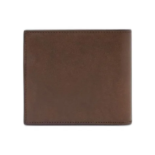 Bifold coin wallet in vegetable-tanned calfskin