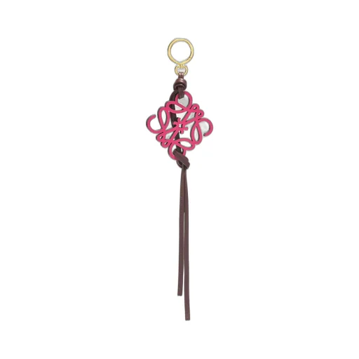Anagram charm in classic calfskin and brass