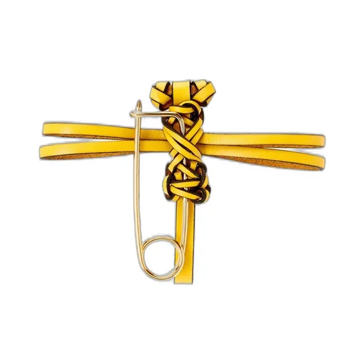 Dragonfly pin charm in calfskin
