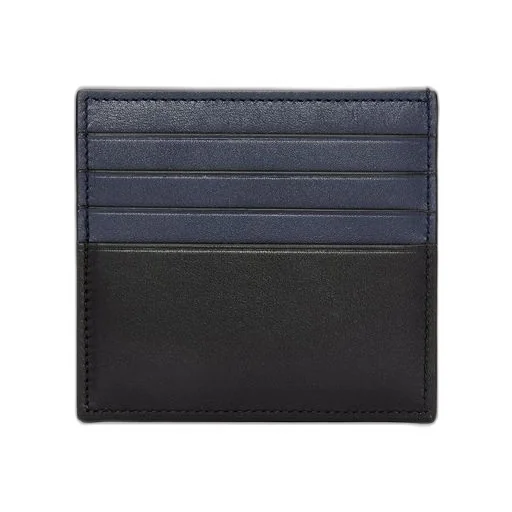 Open plain cardholder in shiny calfskin