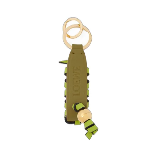 Cross braided keyring in classic calfskin