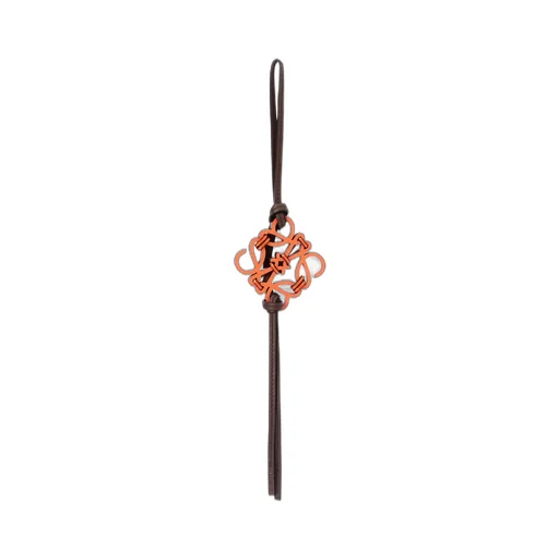 Knotted Anagram charm in calfskin